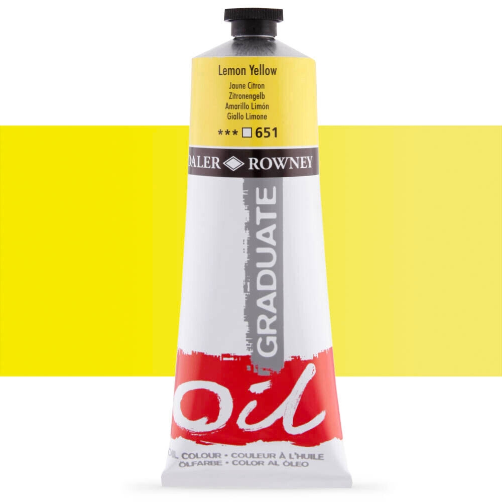 GRADUATE OIL COLOUR 200ML LEMON YELLOW