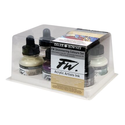 FW ACRYLIC INK 6X29.5ML SHIMMERING COLOURS SET