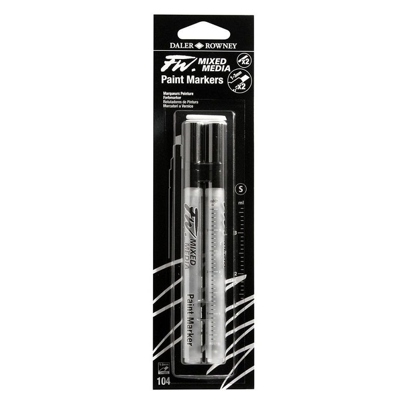 160320104.jpg FW MARKER SET 2XSM 1-3MM CH+NIBS - Image 1