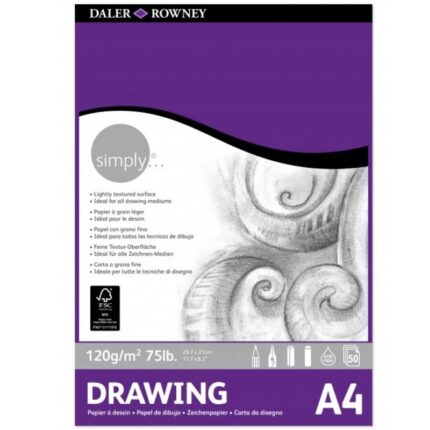 SIMPLY DRAWING PAD 120G A4 50SH