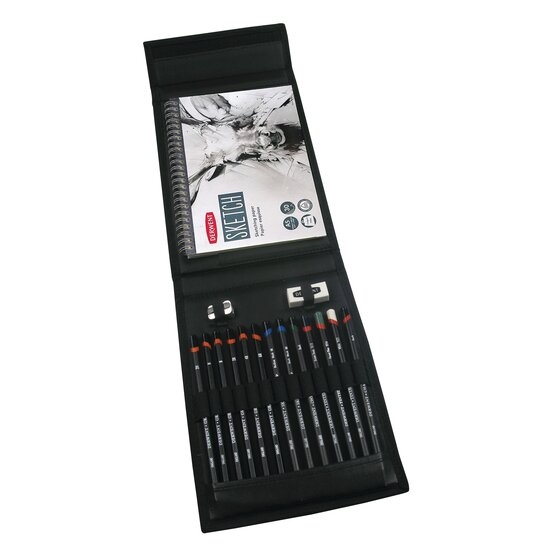 DRW2300218.jpg DERWENT SKETCHING WALLET 17PCS SET - Image 1