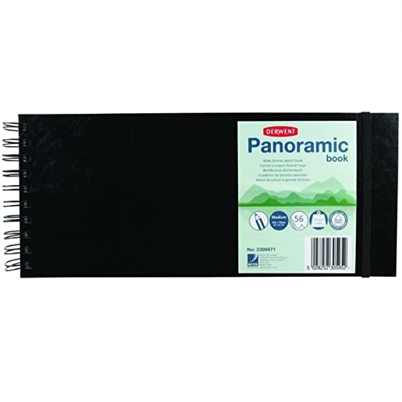 DRW2300470.jpg DERWENT PANORAMIC BOOK 165G 18X42CM 56SH - Image 1