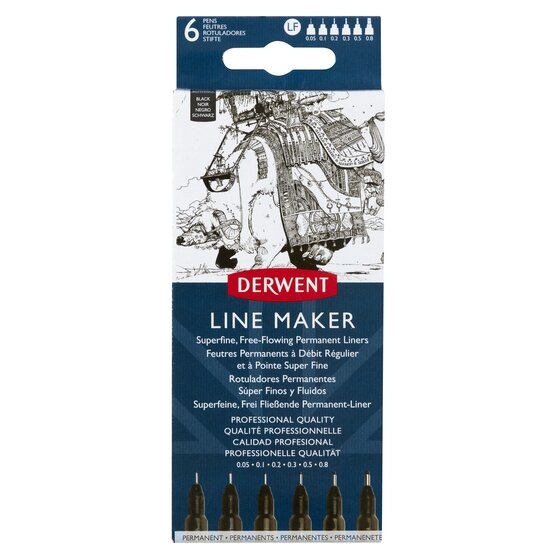 DRW2305559.jpg DERWENT LINE MAKER BLACK 6PCS SET - Image 1