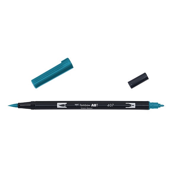 TABT-407.jpg TOMBOW ABT DUAL BRUSH PEN 407 TIKI TEAL - Image 1