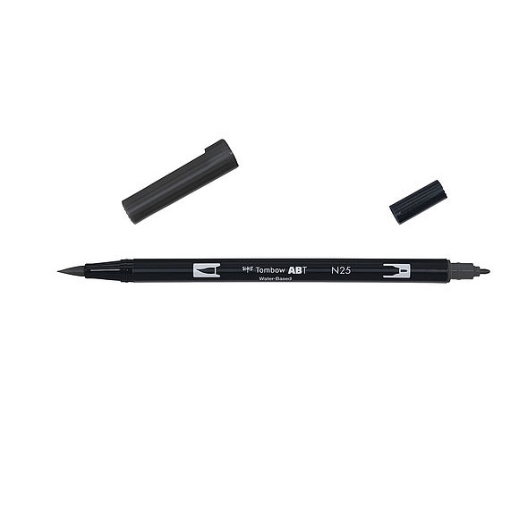 TABT-N25.jpg TOMBOW ABT DUAL BRUSH PEN N25 LAMP BLACK - Image 1