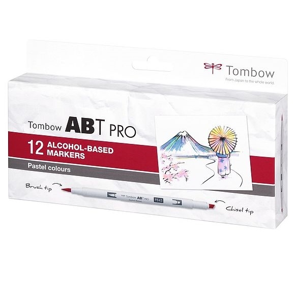 TABTP-12P-2.jpg TOMBOW ABT PRO DUAL BRUSH MARKER 12PCS PASTEL SET - Image 1