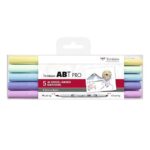 TOMBOW ABT PRO DUAL BRUSH MARKER 5PCS PASTEL SET
