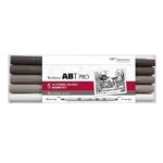 TOMBOW ABT PRO DUAL BRUSH MARKER 5PCS WARM GREY SET