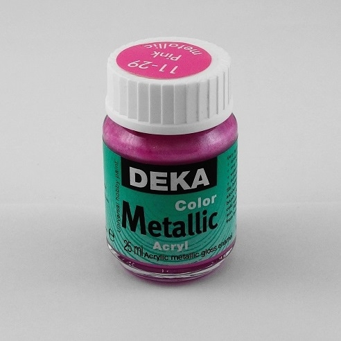 DK11-29.jpg DEKA COLOR METALLIC ACRYL PAINT 25ML PINK - Image 1