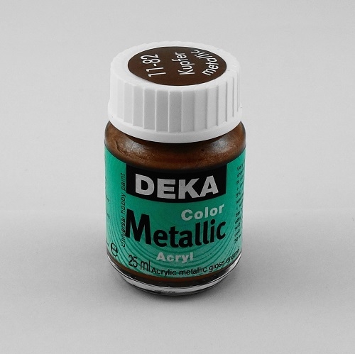 DK11-82.jpg DEKA COLOR METALLIC ACRYL PAINT 25ML COPPER - Image 1