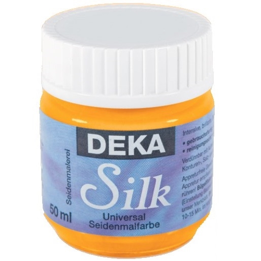 DK35-05.jpg DEKA SILK FABRIC PAINT 50ML YELLOW - Image 1
