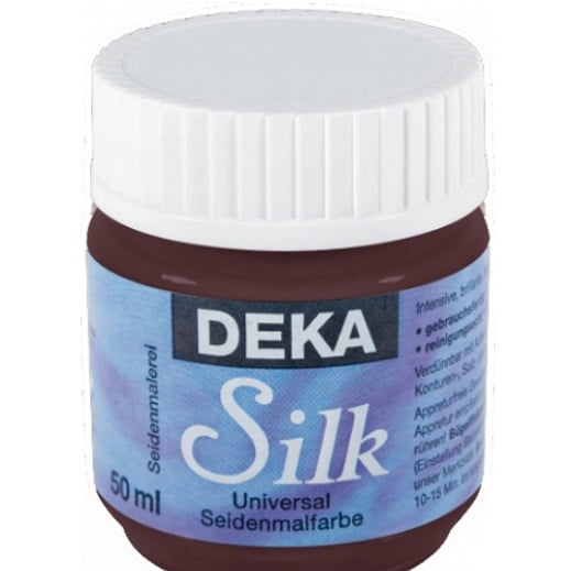 DK35-85.jpg DEKA SILK FABRIC PAINT 50ML DARK BROWN - Image 1
