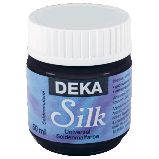 DK35-90.jpg DEKA SILK FABRIC PAINT 50ML BLACK - Image 1