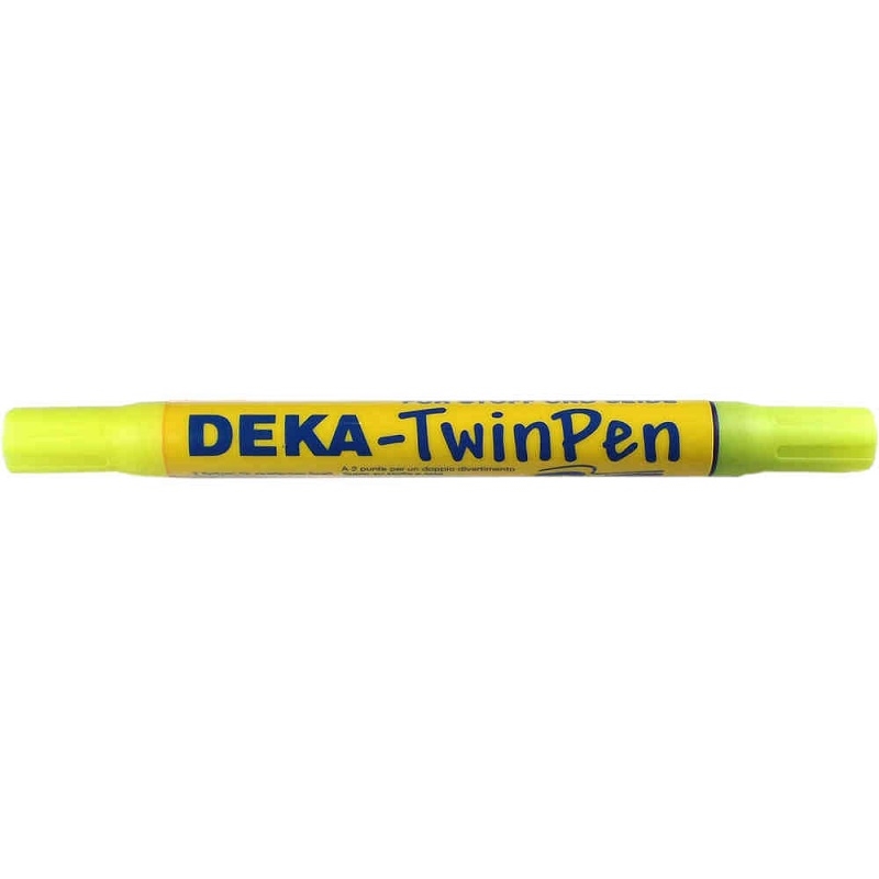 DK75004.jpg DEKA TWIN PEN FABRIC MARKER LEMON - Image 1