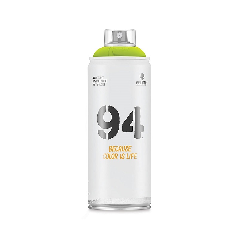 MTN94R-V125.jpg MTN 94 SPRAY PAINT 400ML NEON GREEN - Image 1