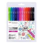 TOMBOW TWINTONE MARKER 12PCS SET BRIGHT COLOURS