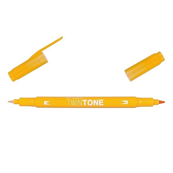 TWS-PK04.jpg TOMBOW TWINTONE MARKER 0.3/0.8MM CHROME YELLOW - Image 1