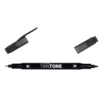 TOMBOW TWINTONE MARKER 0.3/0.8MM BLACK