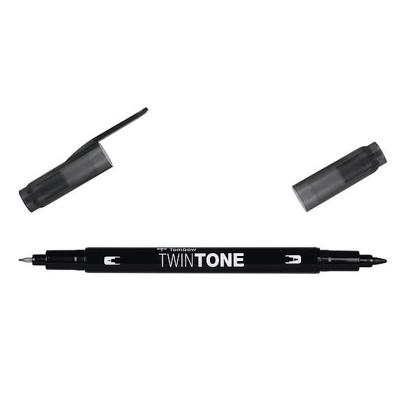 TWS-PK33.jpg TOMBOW TWINTONE MARKER 0.3/0.8MM BLACK - Image 1