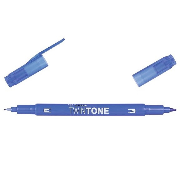 TWS-PK45.jpg TOMBOW TWINTONE MARKER 0.3/0.8MM FRENCH BLUE - Image 1
