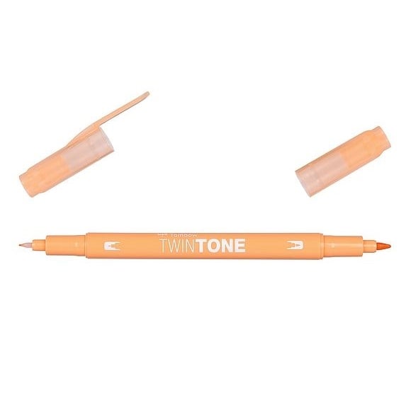 TWS-PK48.jpg TOMBOW TWINTONE MARKER 0.3/0.8MM HONEY ORANGE - Image 1