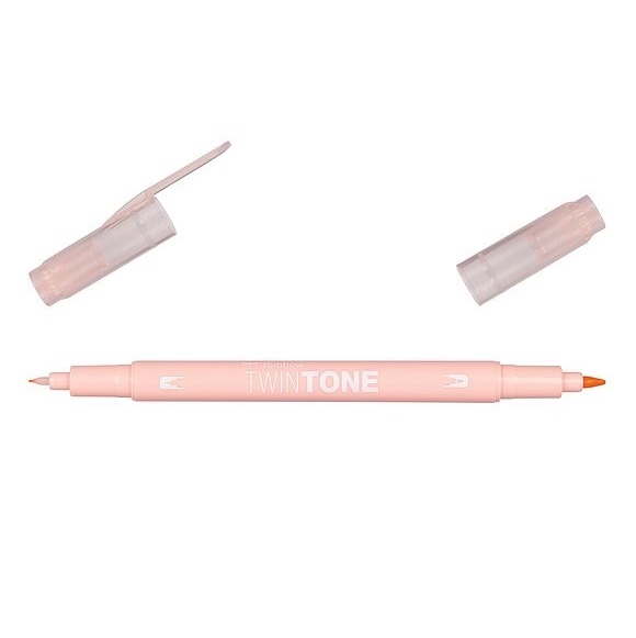TWS-PK78.jpg TOMBOW TWINTONE MARKER 0.3/0.8MM CORAL PINK - Image 1