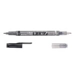 TOMBOW FUDENOSUKE TWIN BRUSH PEN GREY/BLACK SOFT TIP