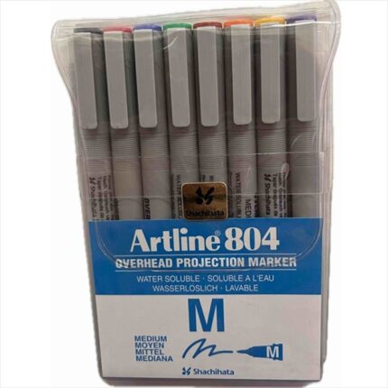 ARTLINE 804 M OVERHEAD PROJECTION MARKER SET OF 8