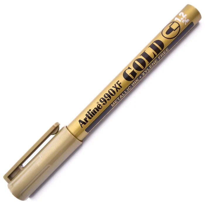 EK-990XFG.jpg ARTLINE 990XF 1.2MM METALLIC INK MARKER GOLD - Image 1