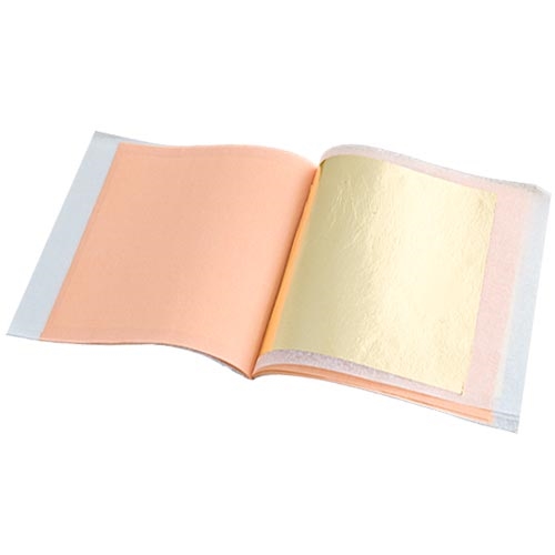 NOR050-080080T.jpg NORIS REAL GOLD LEAF 23CTS 80X80MM 25SH DUCATE DOUBLE - Image 1