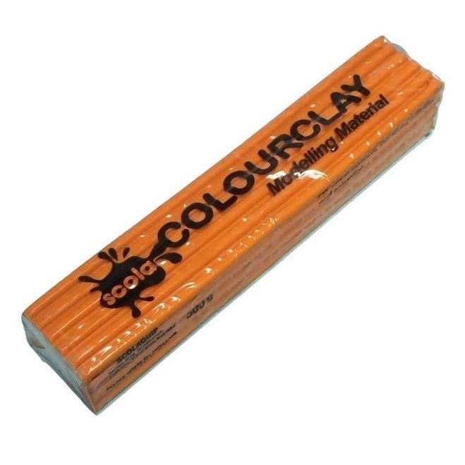SCLD10103-22.jpg SCOLA COLOURCLAY PLASTICINE 500G ORANGE - Image 1