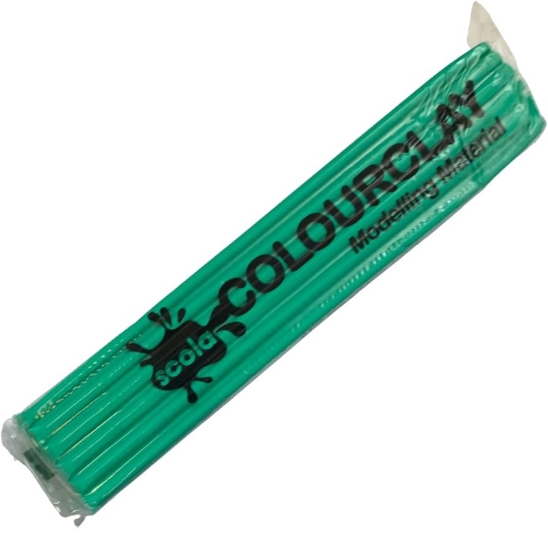 SCLD10103-36.jpg SCOLA COLOURCLAY PLASTICINE 500G DARK GREEN - Image 1