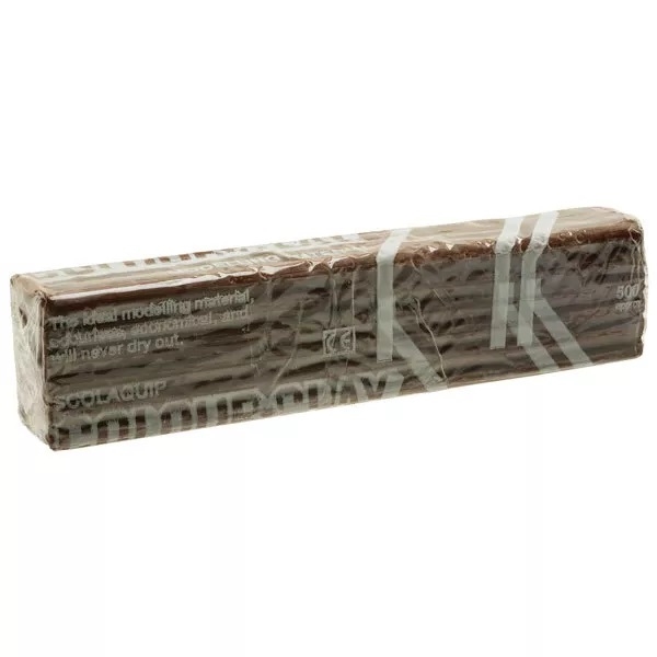 SCLD10103-39.jpg SCOLA COLOURCLAY PLASTICINE 500G DARK BROWN - Image 1