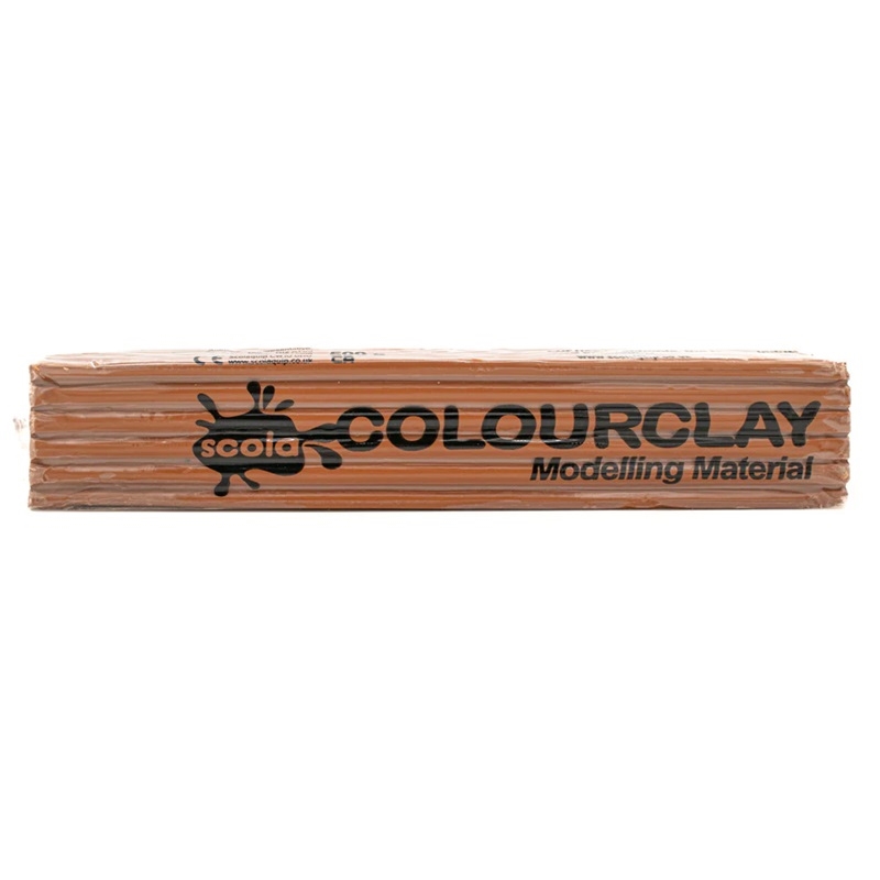 SCLD10103-40.jpg SCOLA COLOURCLAY PLASTICINE 500G TERRACOTTA - Image 1