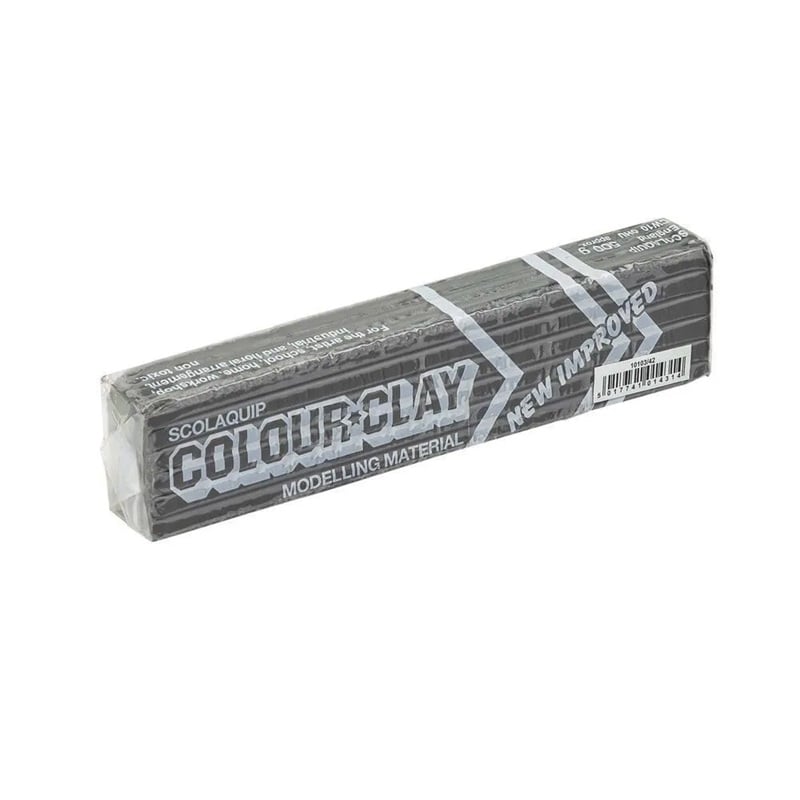 SCLD10103-42.jpg SCOLA COLOURCLAY PLASTICINE 500G GREY - Image 1