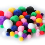 SCOLA POMPONS ASSORTED SMALL SIZES 100PCS
