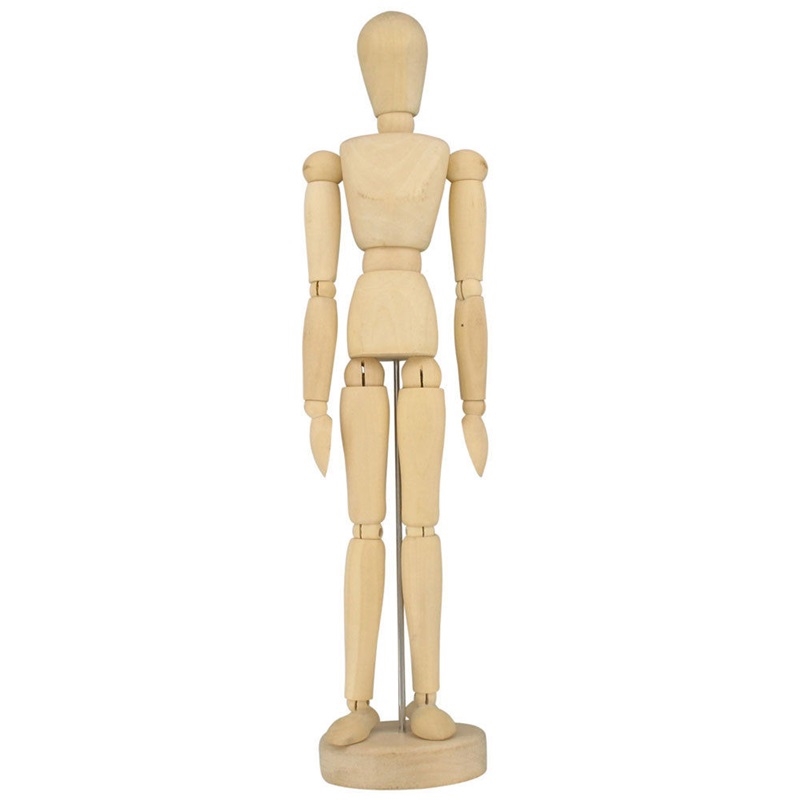 WPD-08.jpg WOODEN MANIKIN 8IN / 20.3CM HEIGHT - Image 1