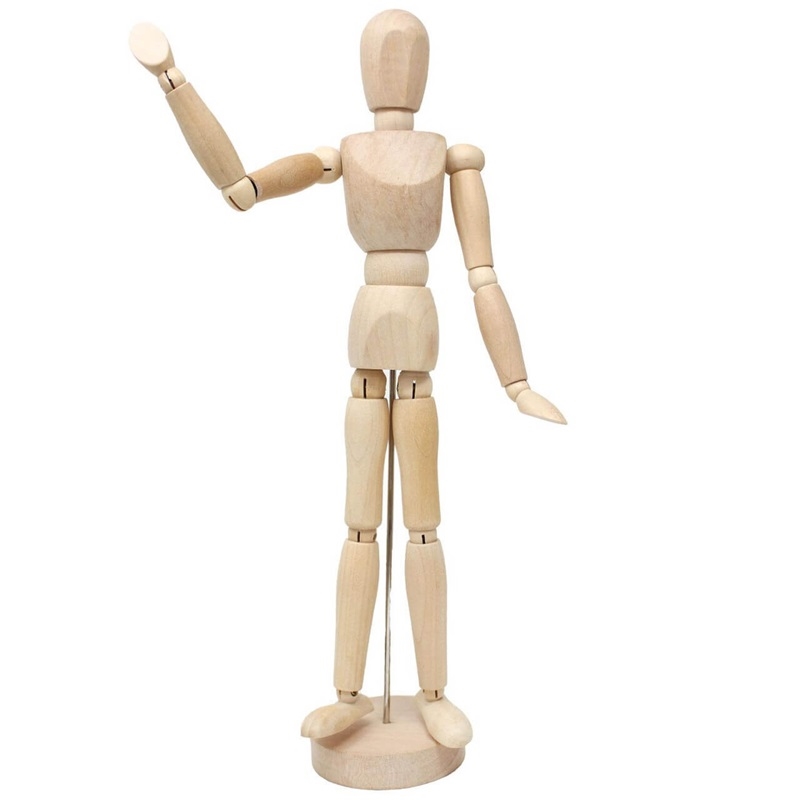 WPD-12.jpg WOODEN MANIKIN 12IN / 30CM HEIGHT - Image 1