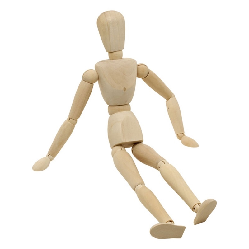 WPD-16.jpg WOODEN MANIKIN 16IN / 40.64CM HEIGHT - Image 1