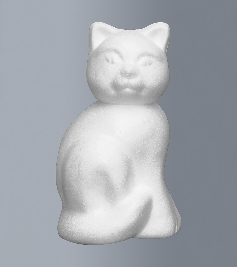 BVOANGATGU.jpg STYROFOAM CAT 14.5X26X13CM - Image 1