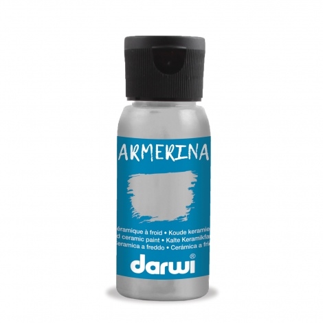 CP0380030080DA.jpg DARWI ARMERINA COLD CERAMIC PAINT 30ML SILVER - Image 1