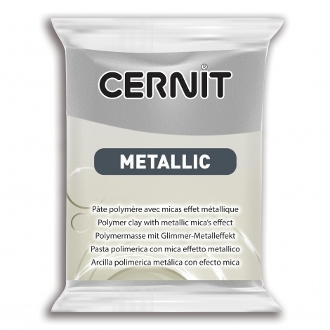 CP0870056080CE.jpg CERNIT POLYMER CLAY METALLIC 56G SILVER - Image 1