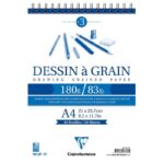 CLAIREFONTAINE DRAWING SPIRAL PAD 180G A4 30SH