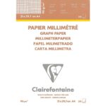 CLAIREFONTAINE VELLUM GRAPH PAPER PAD 90G A4 50SH