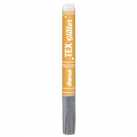 CPDA0140013080.jpg DARWI TEX GLITTER FELT PEN 6ML SILVER - Image 1