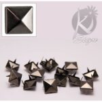 KI-SIGN NAILHEAD CLAWS 6X6MM 60PCS BLACK NICKEL