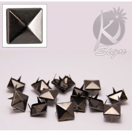 KI-SIGN NAILHEAD CLAWS 6X6MM 60PCS BLACK NICKEL