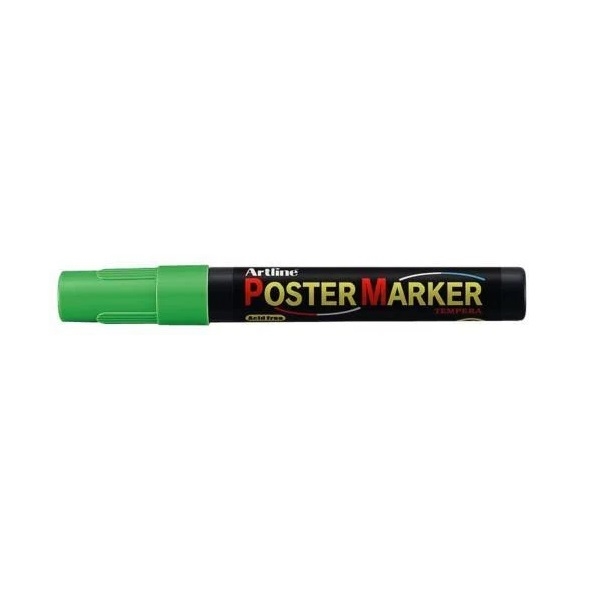 EPP-4FLGR.jpg ARTLINE POSTER MARKER 4 TEMPERA FLUORESCENT GREEN - Image 1