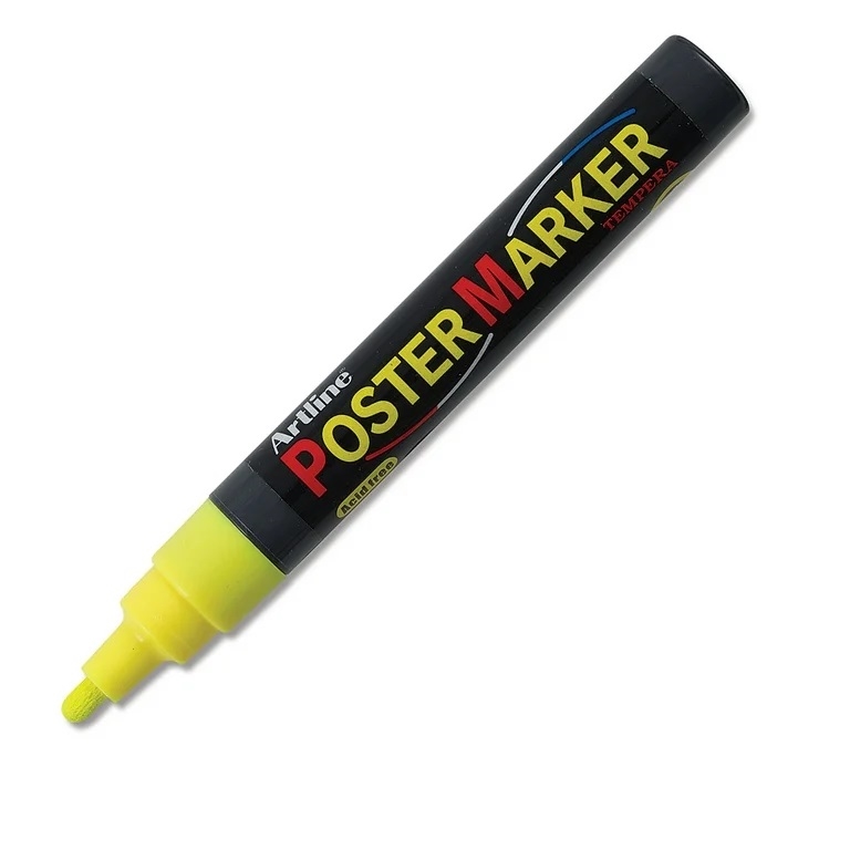 EPP-4FLY.jpg ARTLINE POSTER MARKER 4 TEMPERA FLUORESCENT YELLOW - Image 1