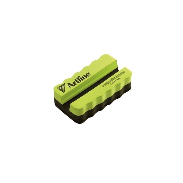 ERT-MMG-GR.jpg ARTLINE MAGNETIC WHITEBOARD ERASER CADDY GREEN - Image 1